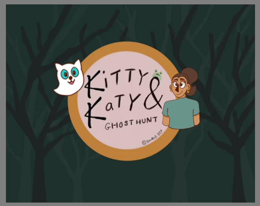 Kitty and Katy: Ghost Hunt illustrated cover art