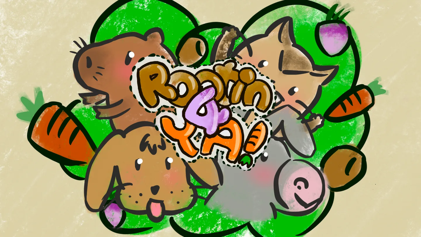 Rootin’ 4 Ya! cover art featuring vegetables in a farm